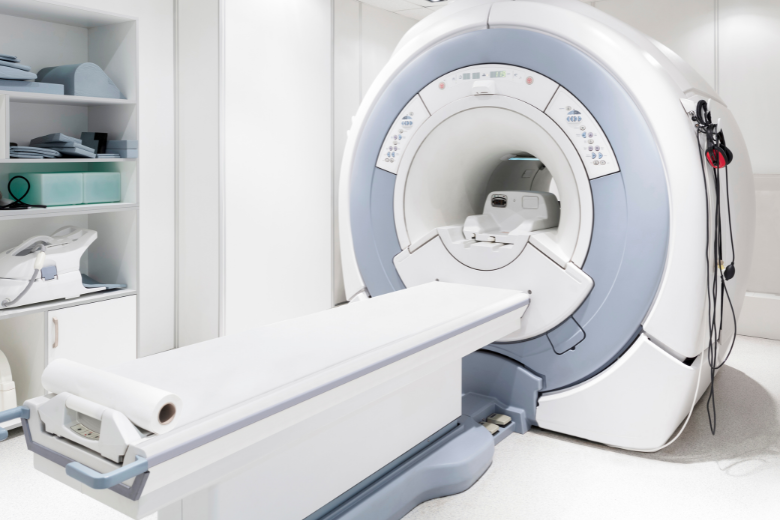 Photo of white MRI scanner